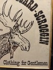 Vintage Hoggard Scroggin Clothing Est 1970 Advertising Framed Moose Picture         