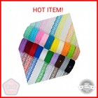 20 Rolls 200 Yards Mixed Color Floral Pattern Fabric Lace Ribbon