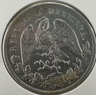 1898-mo Mexico 1 Peso  libertad  Silver Coin     Bu Uncirculated     Cap   Rays