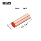 10pcs 4 Gauge Non Insulated Butt Connectors 4 Awg Electrical Wire Rose Gold