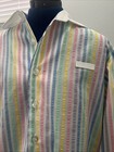 Disney Cast Member Uniform Long-sleeve Pastel Rainbow Button Down  Size S Rare