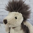 Jellycat Bashful Hedgehog Medium Plush Rare Retired Stuffed Animal Brown 