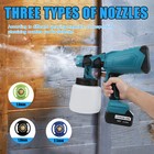 High Pressure Cordless Paint Sprayer Electric Airless Hvlp Spray Gun  2 Battery