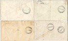 Four Australia-new Zealand 1934 First-flight Small Covers With Colour Cachets