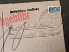 Post Ww2 German Bayern Post Free Nachgeb  hr Revenue Cover Berlin Tax Stamp 1952