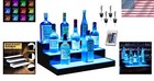 3-tier Led Liquor Display Rack - 16 Inch Acrylic Tray For Sophisticated Bars