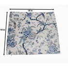 Set Of 2 Blue White Chinoiserie Floral Bird Toile Pillow Covers 18x18 Faux Linen