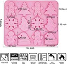Christmas Silicone Molds  2 Pakcs Chocolate Candy Molds Non Stick Cookies Baking