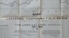 1898 Land Defense Of Havana Cuba Railroads Block Houses Spanish American War Map