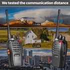 666s 10 Pack Walkie Talkies For Adults Long Range Rechargeable With Black 