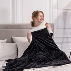 Soft Fuzzy Warm Cozy Throw Blanket With Fluffy Sherpa Fleece For Sofa Couch Bed