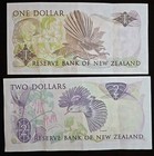 New Zealand  1 And  2 Banknotes Dollars