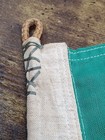 Vintage Republic Of Ireland Irish Tricolor Cotton Bunting Flag 48x24 Rope Hoist