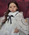 Assembled Toddler Girl 28in Reborn Baby Doll Rooted Hair Realistic Kids Toy Gift