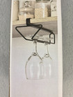 Kirkton House Under Shelf Cabinet Wine Glass Stemware Holder Black Metal New