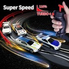 Slot Car Racing Track Set With 4 Unique Cars  Electric   Battery Powered  Gift F