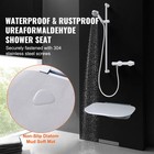 450 Lbs Folding Shower Seat 13 6  x12 8   Wall Mounted Shower Bench Chair