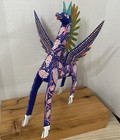 Oaxacan Wood Carving Marcela Santiago Pegasus 13   mexican Folk Art Tilcajete Nice
