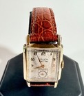 Vintage 1940s Men s Gruen Veri-thin Precision Watch 10k Gold Filled Tank Runs-4b