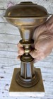 Gorgeous Antique Heavy Ornate Brass Cornelius Solar Astral 10 1 2    Oil Lamp Base