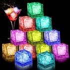 12pcs Waterproof Led Ice Cubes  Multicolor Light Up Glow Cubes For Bar Wedding
