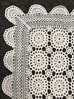 100  Cotton White Handmade Fine Crochet Lace 15x52  Table Runner 
