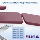 Mobile Dental Portable Folding Chair With Rechargeable Led Light Burgundy Color