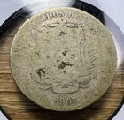 1905 Venezuela 2 Bolivares - Actual Silver Coin Shown - Free Shipping Inv 248