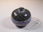  85 Art Glass Studio Handblown Iridescent Fellerman Signed Perfume Bottle Dabber