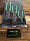 Snap On Tools New Pl403ag 3 Piece Green Combination Slip Joint Pliers Set Usa