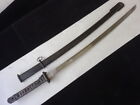 Vintage Military Sword Japanese Samurai Katana Copper Handle Metal Scabard 