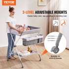 Vevor Baby Changing Table Folding Diaper Changing Station With  Lockable Wheels