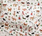 Flash Sale   pottery Barn Kids Holiday Dogs Organic Sheet Set us Stock 