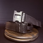 Bianchi 7950 Duty Belt Size 34   -36    Accumold Black Basketweave Leather Used