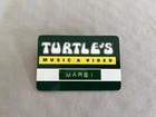 Rare 1990 Vintage Turtle s Music   Video Store Records Tapes Employee Name Tag 