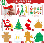 64 Sets Christmas Craft Kit For Kid Christmas Diy Art Ornaments Bulks  Make Your