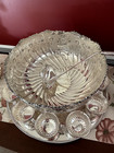 Vintage English Sheffield Ornate Silver-plated Punch Bowl Set