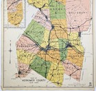 1941 Herkimer County  New York Map Original  20x16  Townships Antique