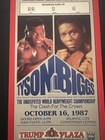 Mike Tyson - Tyrell Biggs Boxing Full Ticket  1987  Trump Plaza  Atlantic City 