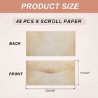 48 Packs Envelopes Vintage Aged Paper Brown Yellow Marks-9 X 4 Inch