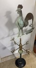 Western Kentucky Antique Copper Rooster Weathervane On Stand 51    Tall 24    Wide