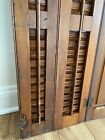 Rustic Bi-fold Wood Louvered Panel Plantation Window Shutter Vintage Salvage