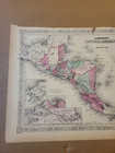 Johnson s 1864 Large Colored Map Of Central America