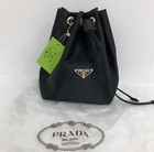 Prada Strap Pouch Bag Nylon Promotion Item For Customers Black 24x28x13cm Unused