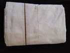 New Queen Percale Top Sheet Koni Hotel Bedding White Beige Trim 300 Tc 96 X 108
