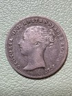 1859 Great Britain 3 Pence  925 Silver Km 730 Queen Victoria Young Portrait