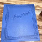 Lot Of 2 12x14  Photo Scrapbook Albums  Solid Pattern  Blue   Brown