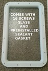 Rv Entry Entrance Door Window - White - Obscure Glass - Camper Travel Trailer