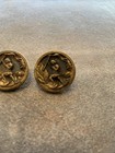 Antique Picture Buttons Boy Climbing Mountain Scene Brass With Loop Shank  7 8   