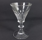 5 Absinthe Glasses  Foot Beaker  Faceted  Hand-cut  Bohemia  About 1880 Al269